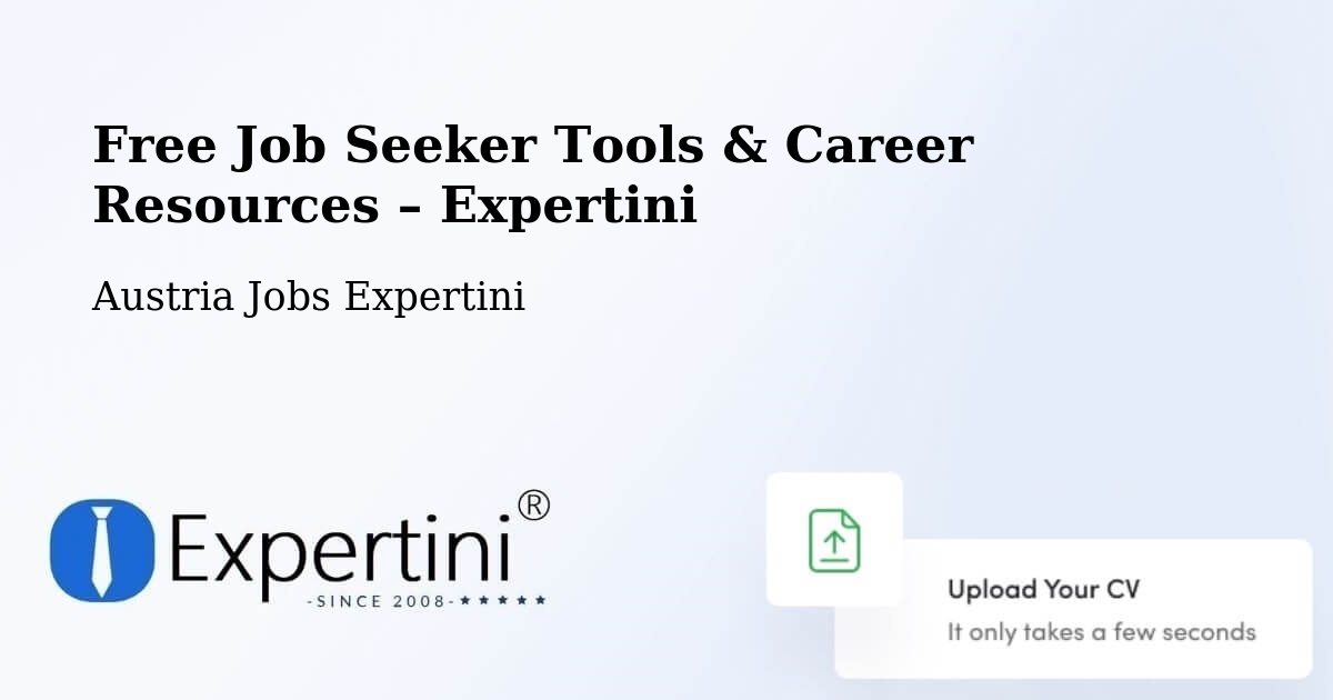 Free Job Seeker Tools & Career Resources – Tadten - Tadten, Austria Jobs Expertini